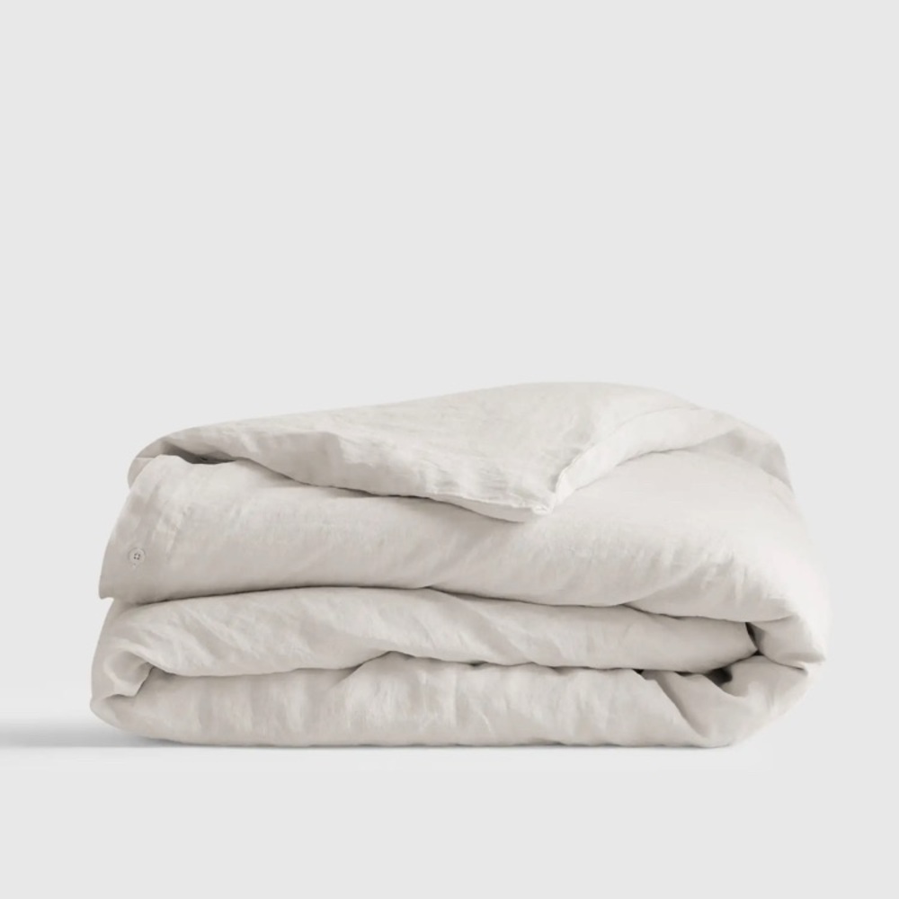 Quince European Linen King / Cal King Duvet Cover in Sand